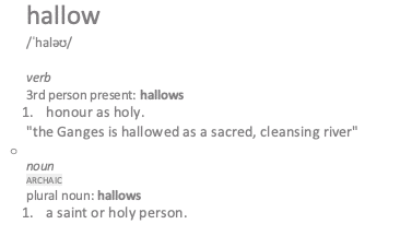 Hallow definition